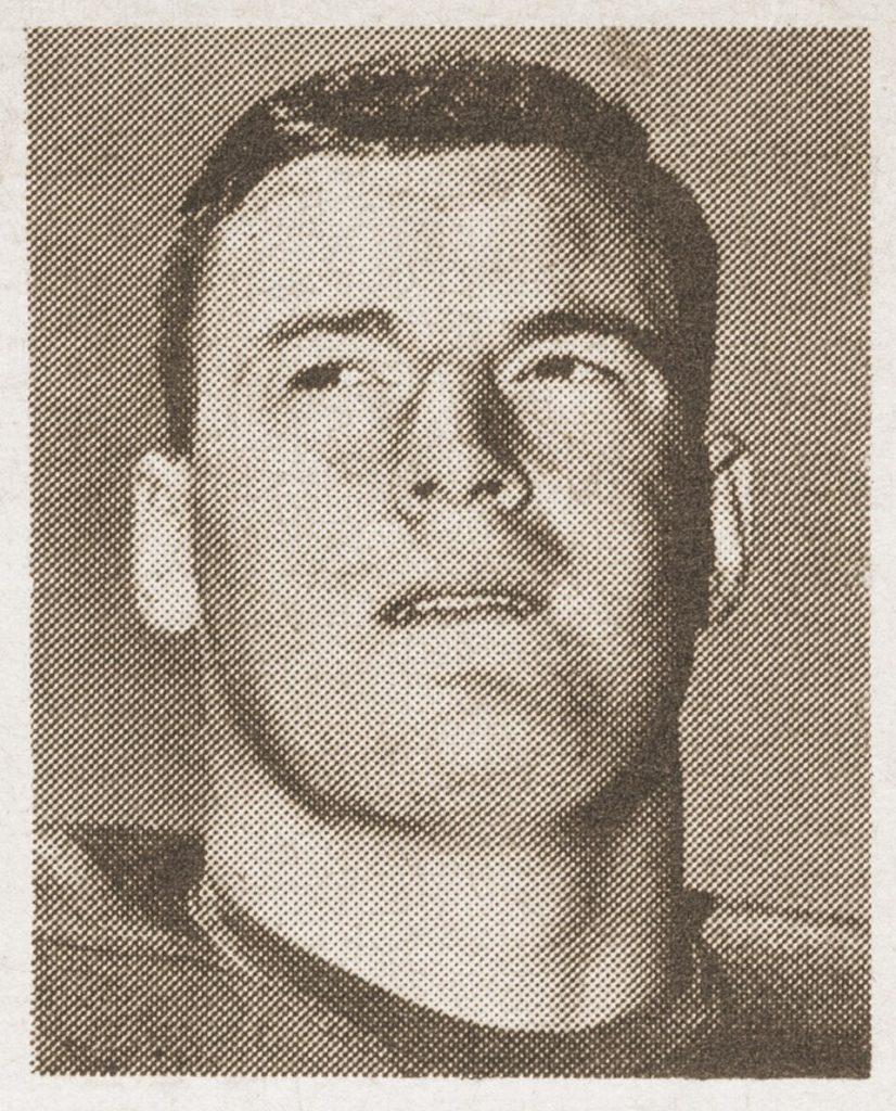 Vintage black and white publicity head shot of Glenn Ressler with the Baltimore Colts in 1967.