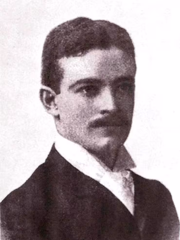 Vintage black and white publicity photo 0f Portrait of Knowlton "Snake" Ames unknown - Published in the book "American Football, by Walter Camp, 1894.