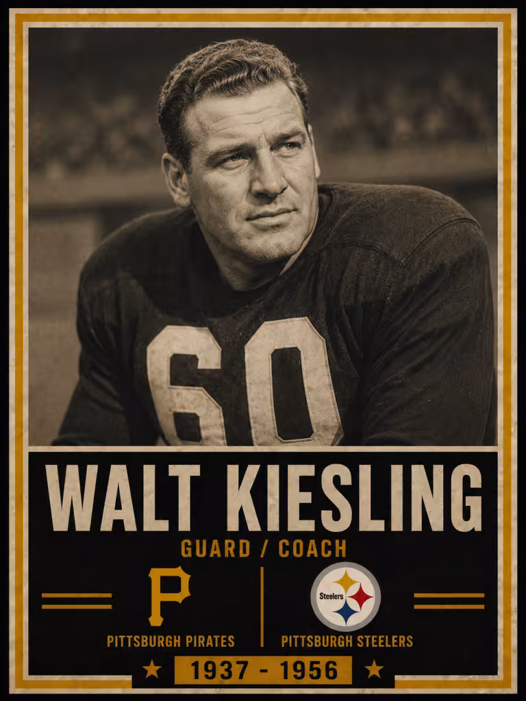 Walt Kiesling Guard/Coach Pittsburgh Pirates/Steelers 1937 1956