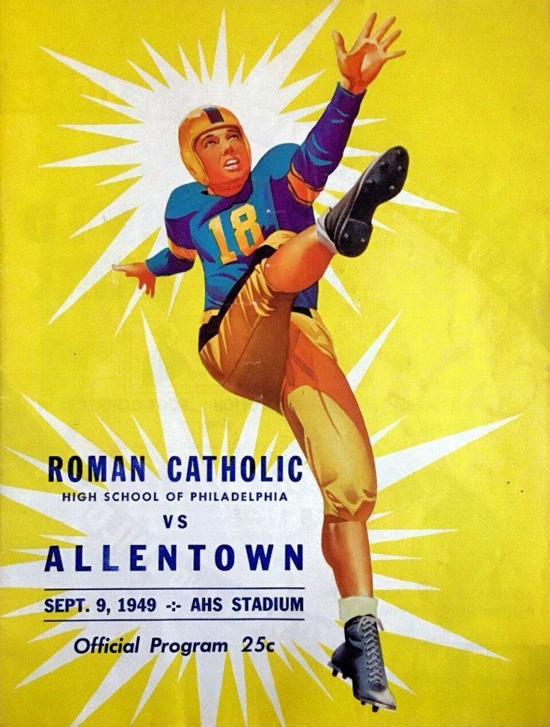 Brilliant and colorful image of a 1949 - Allentown vs Roman Catholic - Football Program - 9 Sep - Allentown PA.jpg