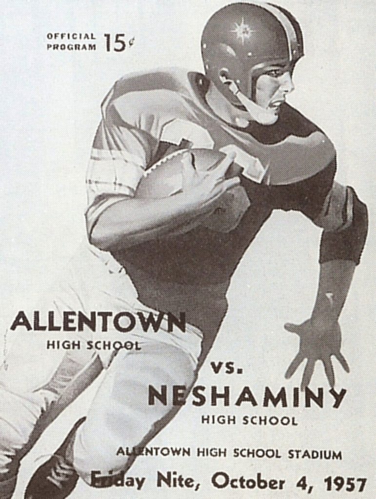 Black and white 1957 - Allentown vs Neshaminy - Football Program - 4 Oct