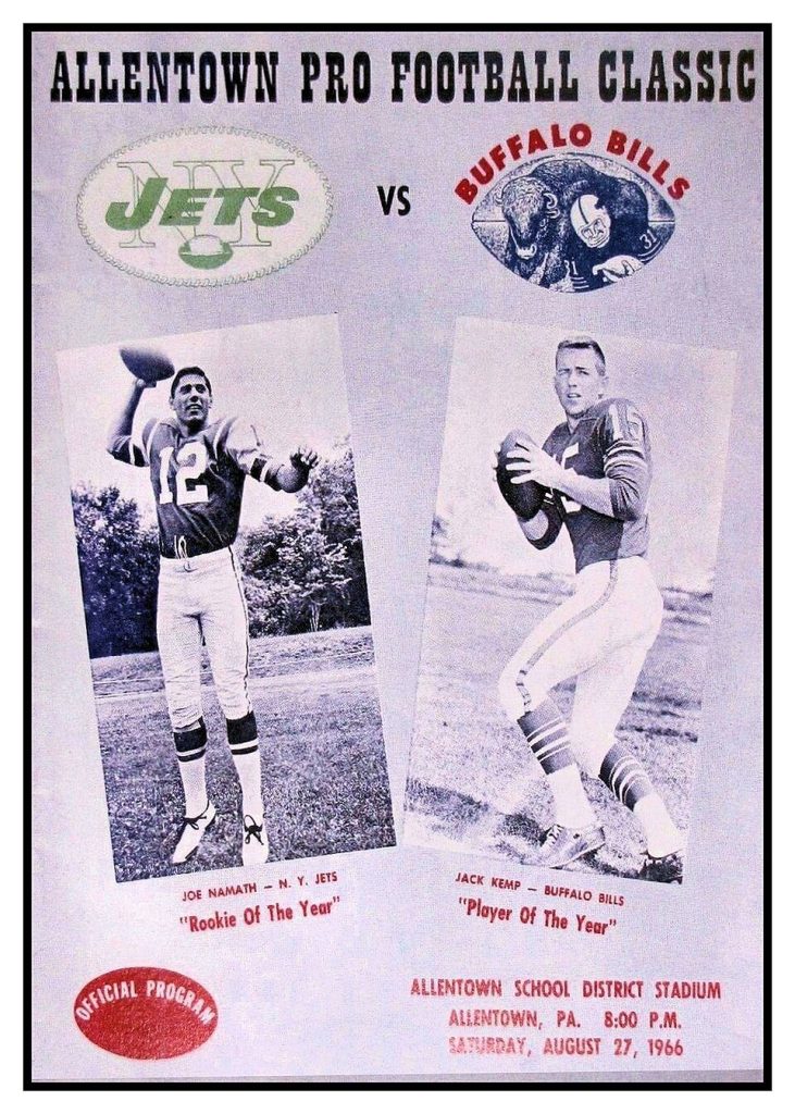 Semi-Coloor poster/program cover of the event of ASD Professional Football Exhibition - Allentown PA