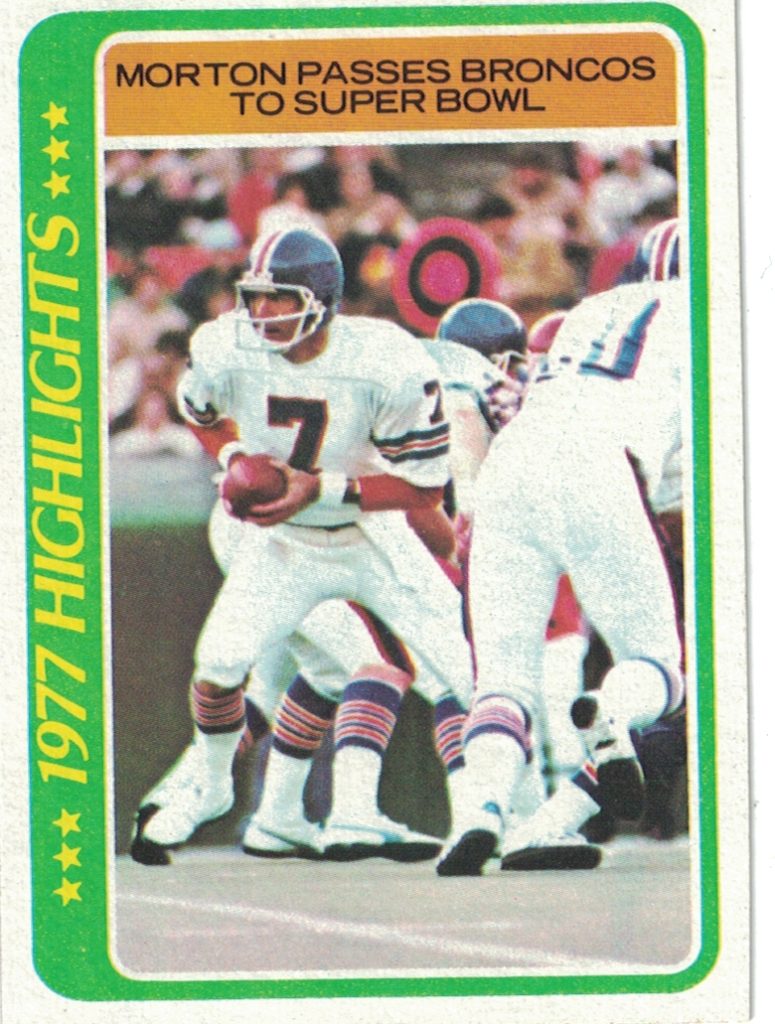Color trading card from the Topps 1978 collection.