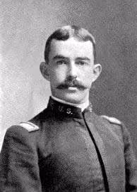 Vintage black and white military dress uniform portrait