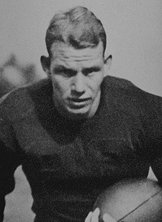 Vintage Black and white publicity head shot of Auburn halfback Jimmy Hitchcock