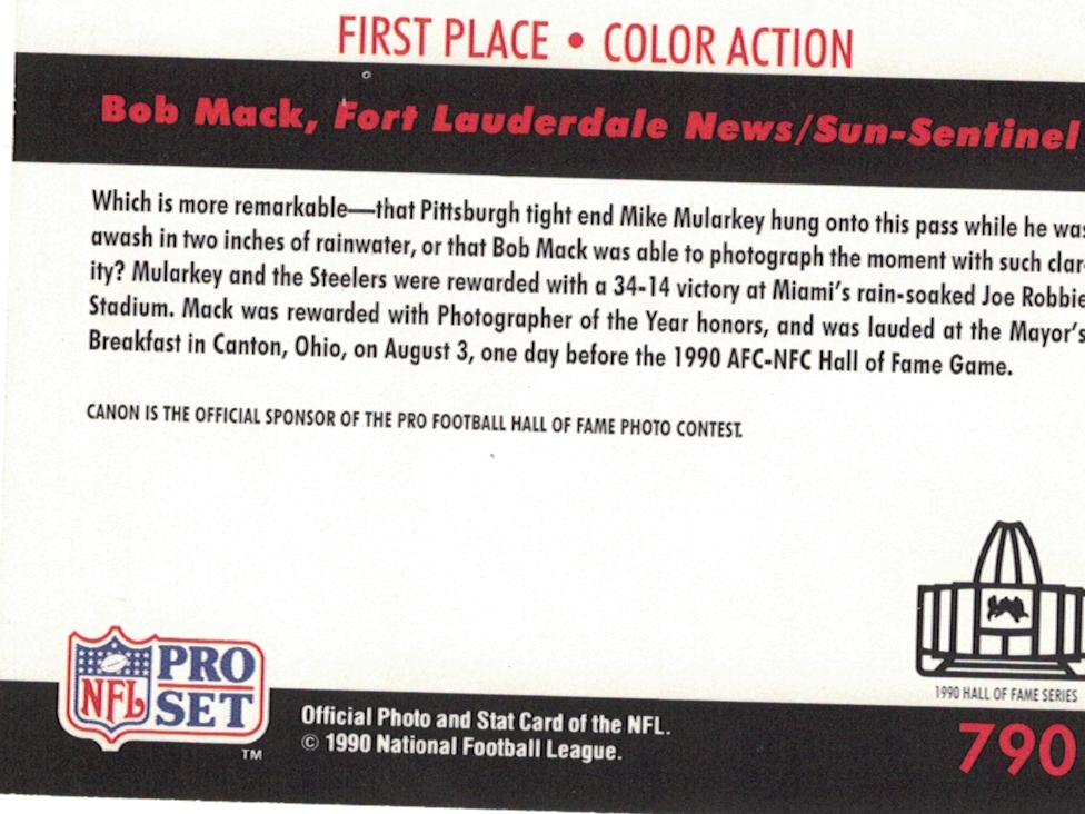 Full color trading card 1990 Pro Set card 790