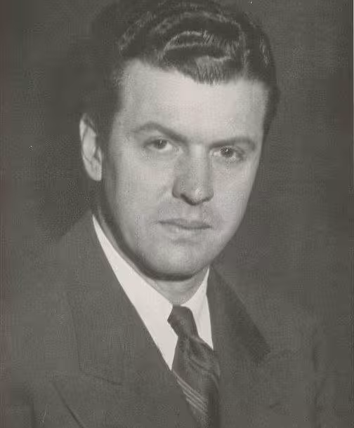 Vintage black and white yearbook photo of Pitt Panthers football coach Wesley Fesler.