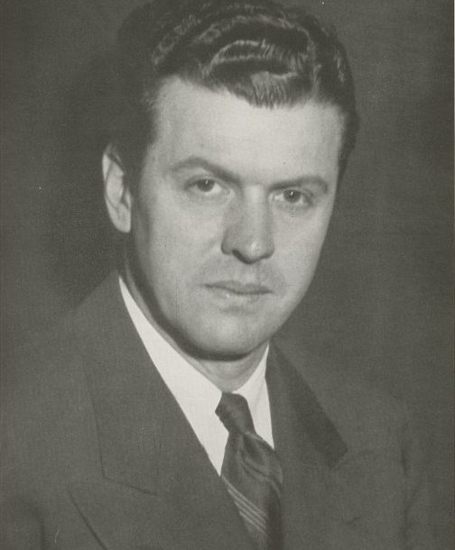 Vintage black and white yearbook photo of Pitt Panthers football coach Wesley Fesler.