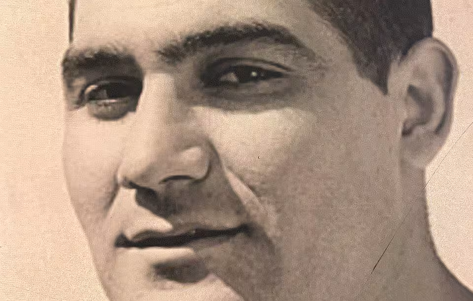 Vintage black and white publicity head shot of Alex Sarkisian 1949
