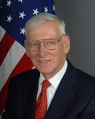 full color publicity head shot photo of US Govt. issued Ambassador Dan Rooney Official portrait, 2009