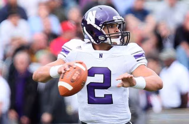 full color 2011 game action photo of Northwestern Junior quarterback Trent Steelman