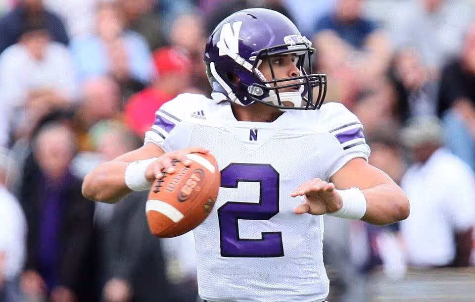 full color 2011 game action photo of Northwestern Junior quarterback Trent Steelman