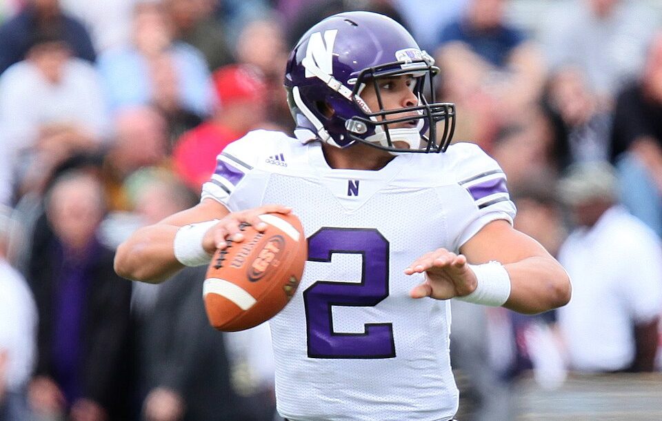 full color 2011 game action photo of Northwestern Junior quarterback Trent Steelman