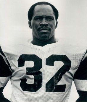 Publicity head shot phoot in black and white of Emerson Boozer in 1974
