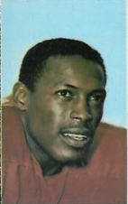 Full color publicity headshot 1969 Glendale stamp of Floyd Little