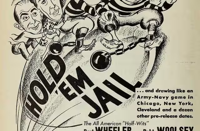 Vintage 1932 era hand drawn black and white sketch of New York, Wid's Films and Film Folks, Inc poster.