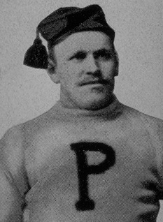 Vintage black and white publicity headshot photo of Hector Cowan-Princeton 1889