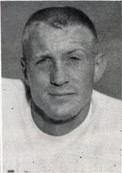 Vintage black and whitepublicity cropped photo of Lawrence Elkins, a player on the Baylor Bears football team, circa 1964