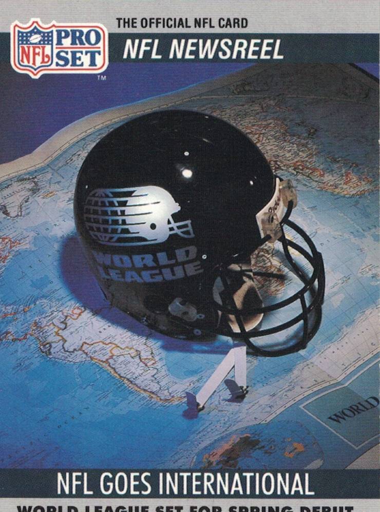 Color trading card, Spring 1991 NFL International NFL News Reel depicted on the Pro Set Card number 788.