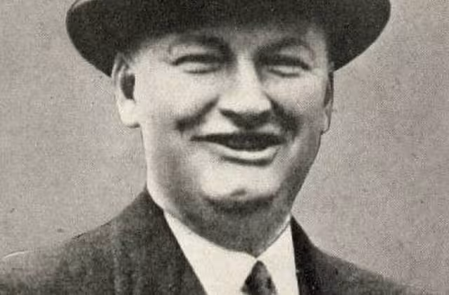 Vintage black and white phooto of image of Tim Mara circa 1930 in a bowler hat(Cropped), courtesy digital enhancement by Mike Moran