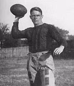 Black and white vintage publicity action pose of Bill Spears of Vandy circa 1927.