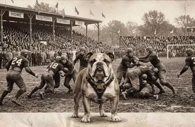 Canton bulldogs, Gemini AI-created image of what the game may have looked like in 1919.