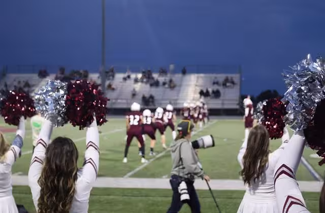 Cheyenne Mountain High School Cheer Team during a football