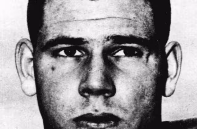 Black and white publicity photo head shot of Chris Hanburger, circa 1966