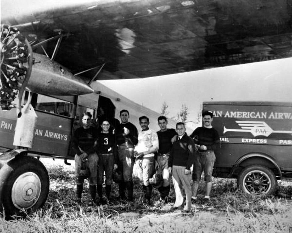Black and white snap shot of Cuban football team: Miami, Florida Date: 1928.