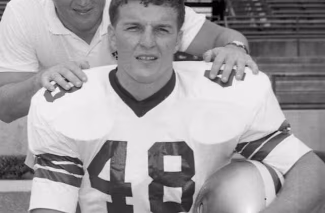 B/W Portrait of FSU football player Dale McCullers in Tallahassee. Take August 28, 1967