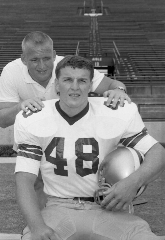 B/W Portrait of FSU football player Dale McCullers in Tallahassee. Take August 28, 1967