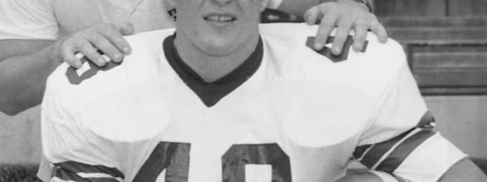 B/W Portrait of FSU football player Dale McCullers in Tallahassee. Take August 28, 1967