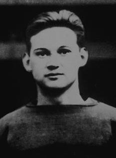Vintage black and white head shot photo of George McLaren (American football) Courtesy of the College Football Hall of Fame Historically significant fair use.