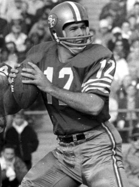 John Brodie playing for the San Francisco 49ers players in 1966