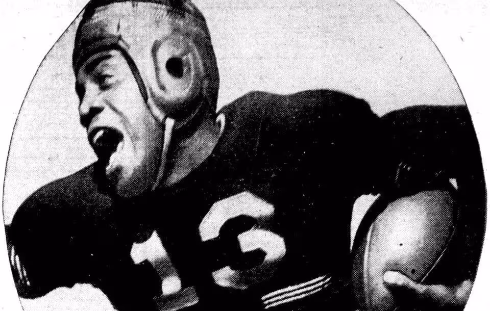 Vintage newspaper image of Kenny Washington 1945.