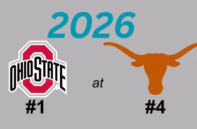 Banner images of Texas and Ohio State Logos. 2026