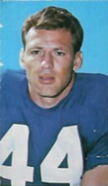 Full color 1969 Glendale Stamp of LeBeau for Detroit Lions.