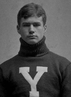 Black and white image of Gordon Brown in a Yale uniform, circa 1900.