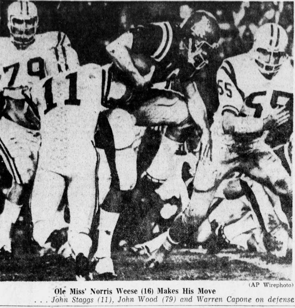 The Night the Clock Stopped game, LSU over Ole Miss. Courtesy Newspapers.com -The Times The Shreveport Times Shreveport, Louisiana · Sunday, November 05, 1972