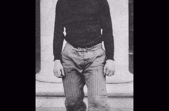 Vintage b/w full length photo of Brown's Bill Sprackling in 1910.