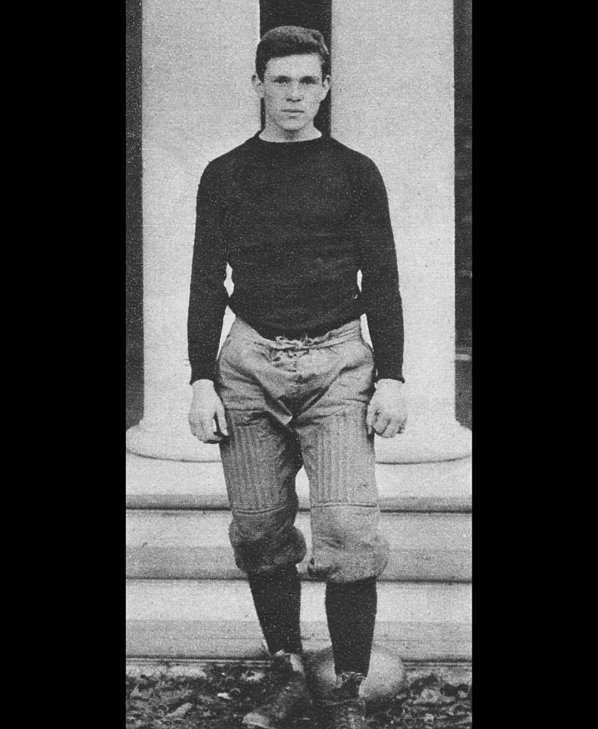 Vintage b/w full length photo of Brown's Bill Sprackling in 1910.