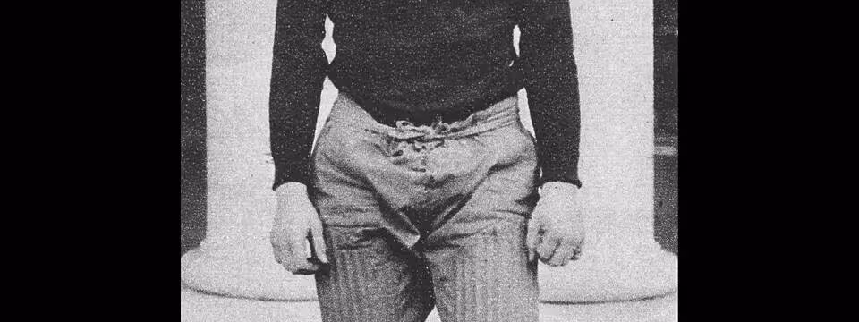 Vintage b/w full length photo of Brown's Bill Sprackling in 1910.