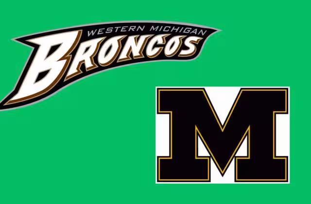 Logos of western michigan and Mich