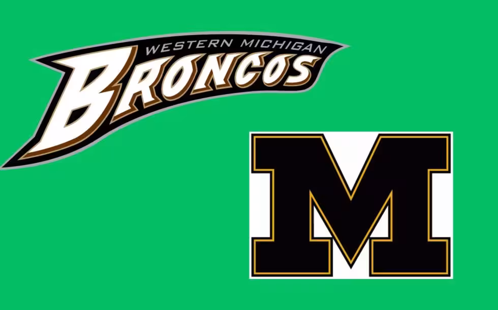 Logos of western michigan and Mich