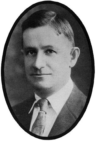 B/w vintage publicyt shot, perhaps from a yearbook of Kerr at the University of Pittsburgh, c. 1920 Public Domain.