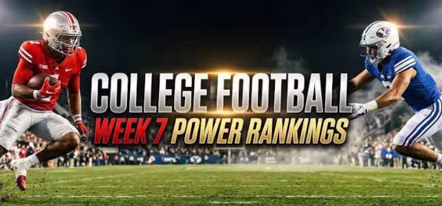 Thumbnail banner image of CFB Week 7 Power ranking.