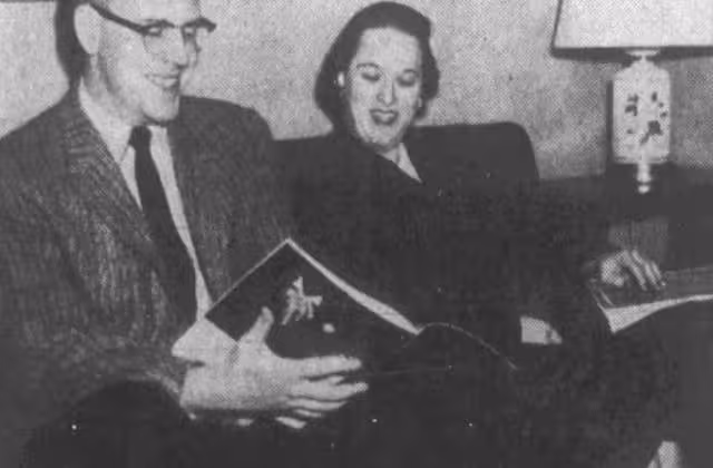 Roy Kramer, pictured alongside his wife Sara Jo circa 1958.